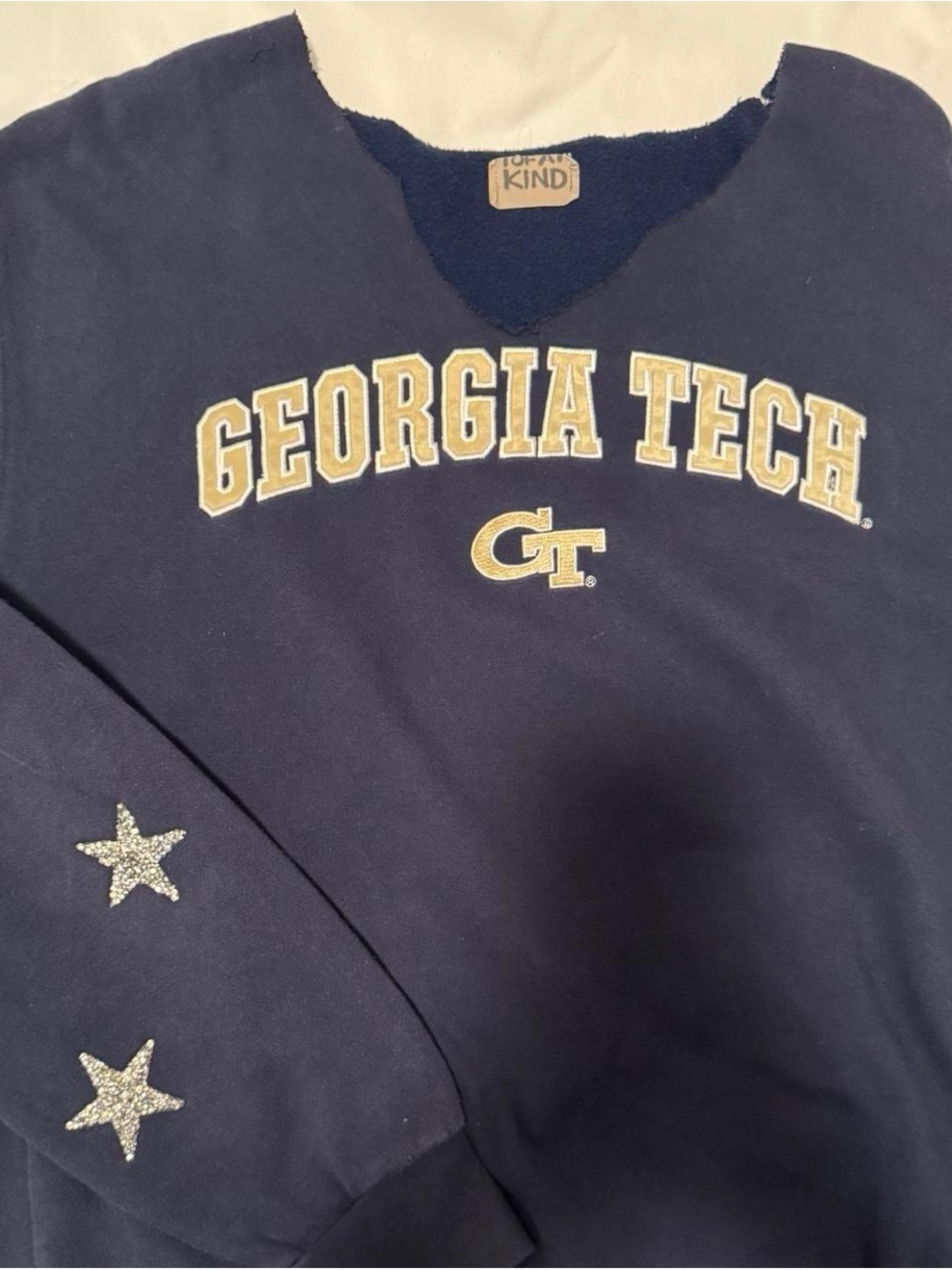 georgia tech furst of a kind reworked sweatshirt